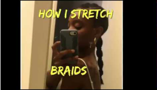 How to Stretch 4C Hair - in braids